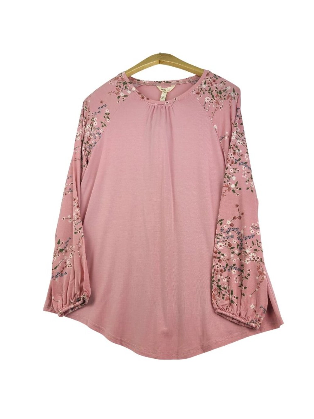 Matilda Jane Modal Dream Chasers Pink Dose of Floral Long Sleeve Top Medium NWT